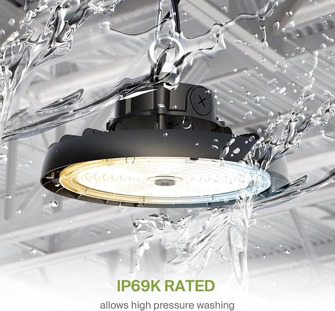 ASD LED High Bay UFO Light Fixture, Commercial Shop Lighting | 3CCT, IP69K - Image 6