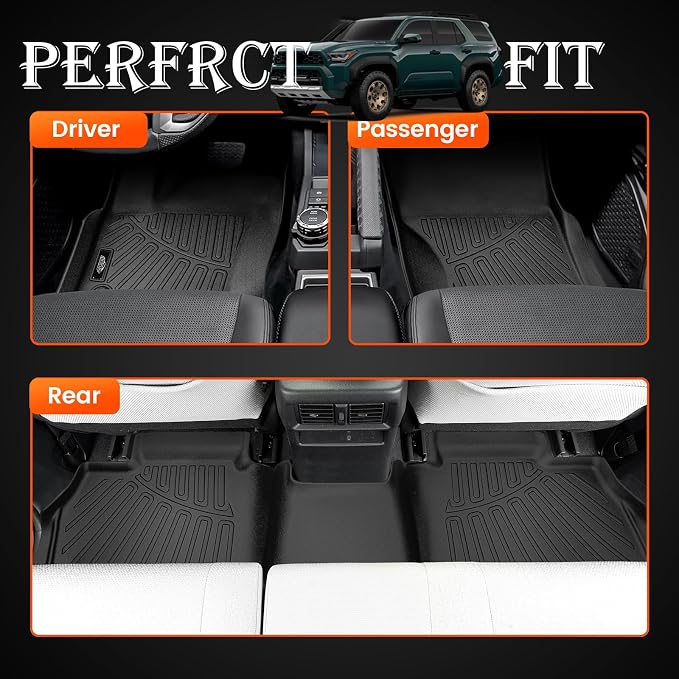 KMF Custom Fit Floor Mats for Toyota 4Runner 2025 Accessories, 5 Seats All - Image 7