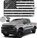 Autoamerics 1-Piece Windshield Sun Shade Grunge B&W American Flag USA Design by AutoamericsUS