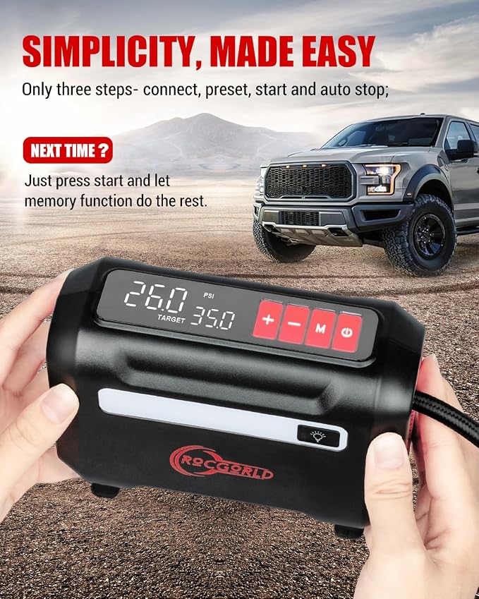 R8 Tire Inflator Portable Air Compressor, DC 12V Air Compressor Portable - Image 4