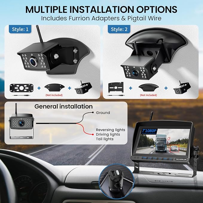 RV Backup Camera, Waterproof Wireless Backup Camera - Image 2