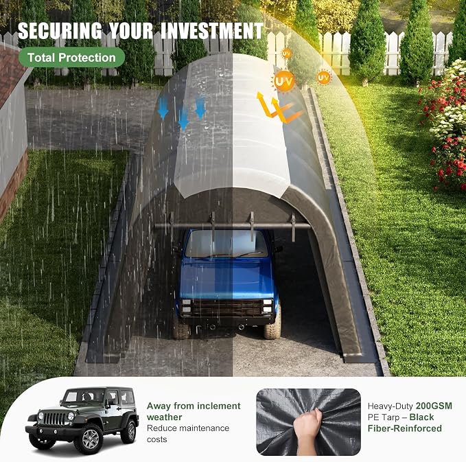 Carport Canopy 12x20 FT Heavy Duty - Image 6
