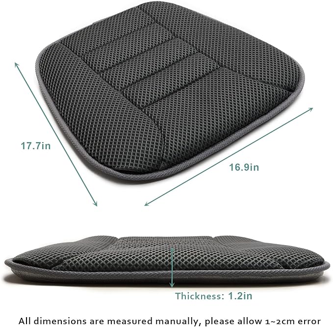 AEROiVi Car Seat Cushion for Driving, Breathable 3D Air Mesh, Non-Slip Bottom - Image 5