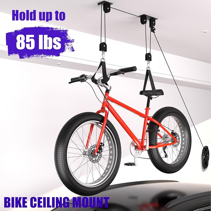 Bike Hoist, Heavy Duty Bike Pulley System - Image 2