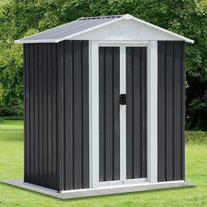 5x3 FT Outdoor Storage Shed, Metal Garden Shed by BNSPLY