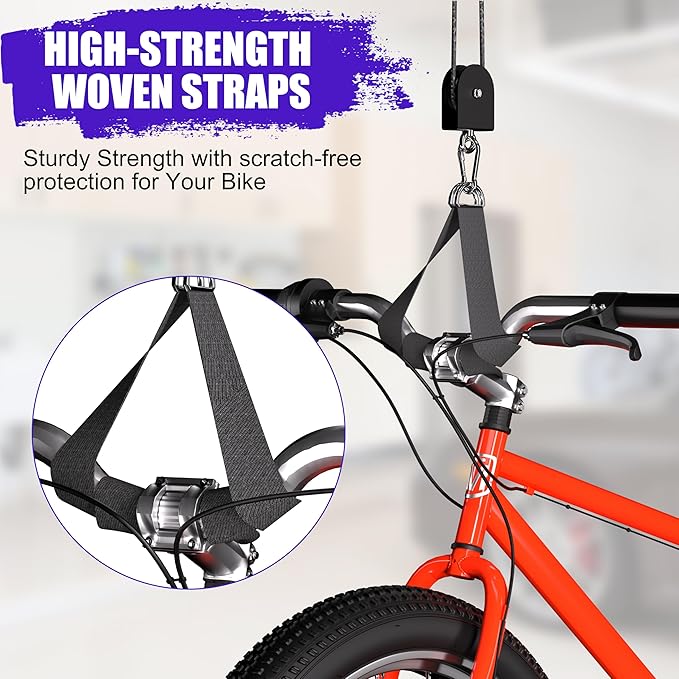 Bike Hoist, Heavy Duty Bike Pulley System - Image 4