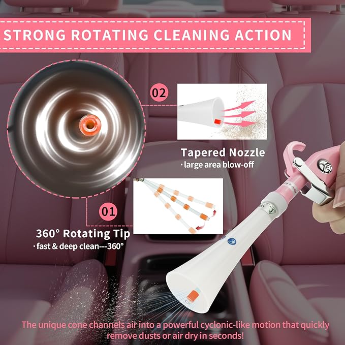 Tornado Dry Cleaning Gun Detailing Interior Dryer Air Blow Gun High Pressure - Image 4