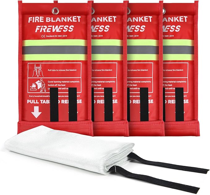 Emergency Fire Blanket, 39.4X 39.4inch Fire Extinguisher Blanket by FIREWESS