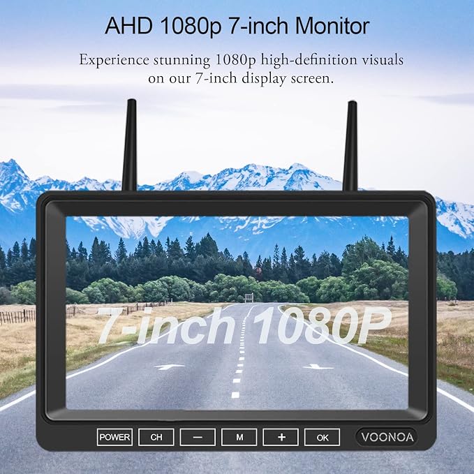1080P Wireless RV Camera System, IP69 Waterproof Night Vision Backup Camera - Image 2
