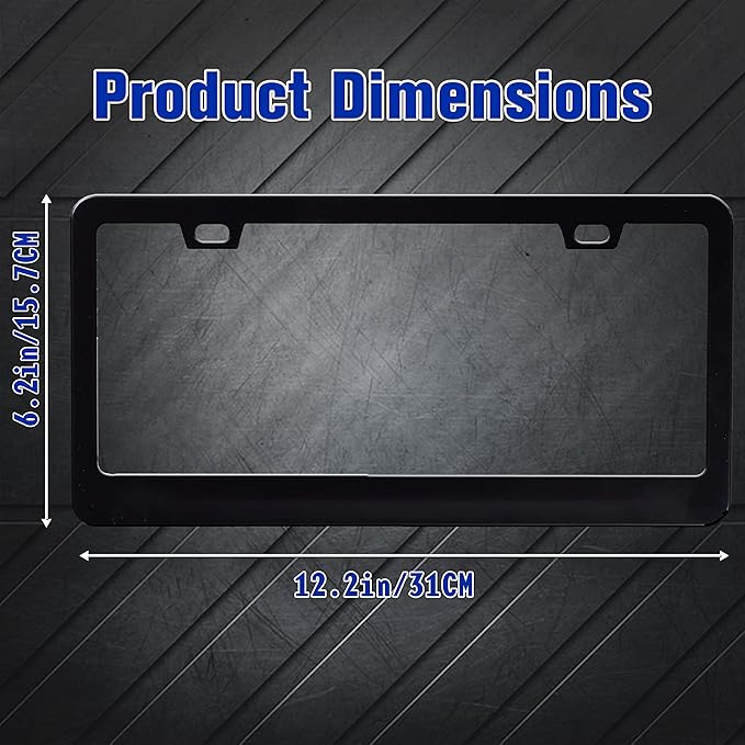 Grey Black Leopard Print License Plate Frame Cheetah License Plate Frames - Image 4