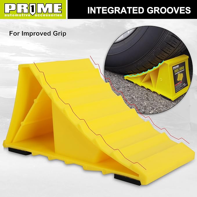 PR1ME Wheel Chocks with Non-Slip Base - Image 5