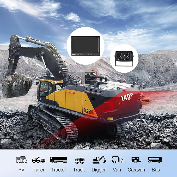 7-inch AHD1080P Wired RV Backup Camera System, IP69k Waterproof IR Night Vision - Image 5