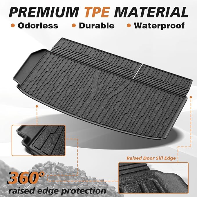 TripleAliners Trunk Floor Mat All Weather Liner Compatible - Image 4