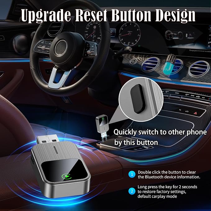 Wireless CarPlay Adapter-2025 Upgrade Built-in Wired CarPlay to Car Play - Image 5