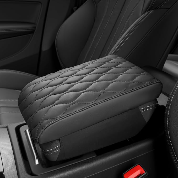 Car Center Console Cover pad PU Leather, Vehicle Arm Rest Cushion Protector by -----------------