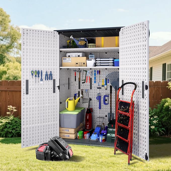 Greesum Outdoor Storage Cabinet Without Shelves, 45 cu.ft Outdoor Waterproof - Image 7