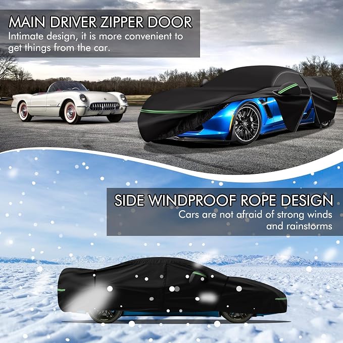 for Corvette 2014-2019 C7 Car Cover 210D Outdoor Waterproof UV Protection - Image 3