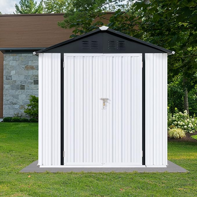 4x6 FT Outdoor Metal Storage Sheds - Image 2