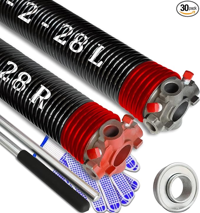 Garage Door Torsion Spring Set, Pair of 2" Electrophoresis Coated Garage Door by YINKCO