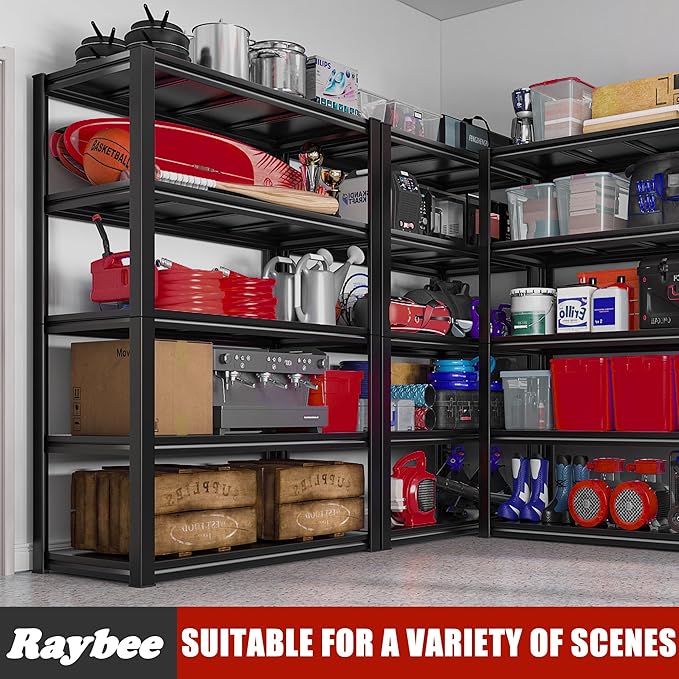 Raybee 5-Tier Industrial Heavy Duty Storage Shelving, 2000LBS Capacity - Image 3