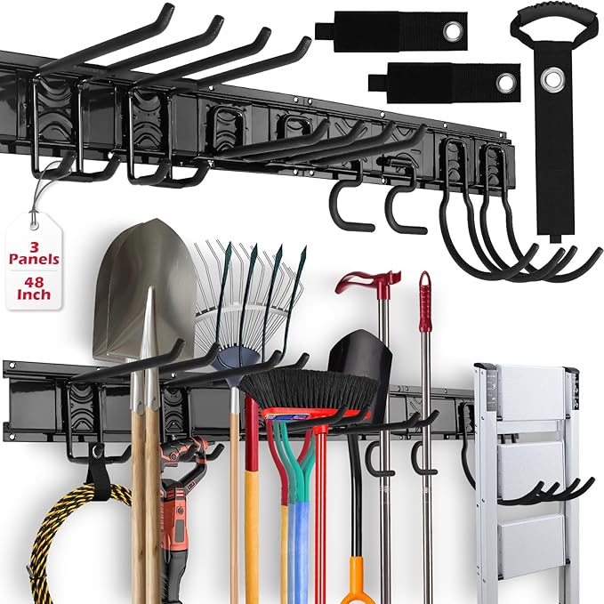 48" Heavy Duty Garage Wall Organizer, Wall Mount Tool Storage Rack by SEDY
