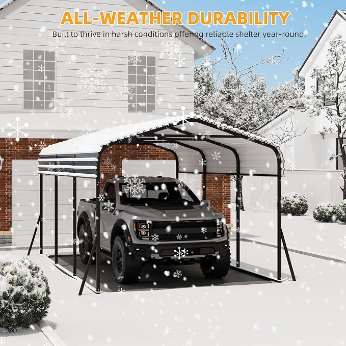 10' x 15' Heavy Duty Metal Carport - Image 6