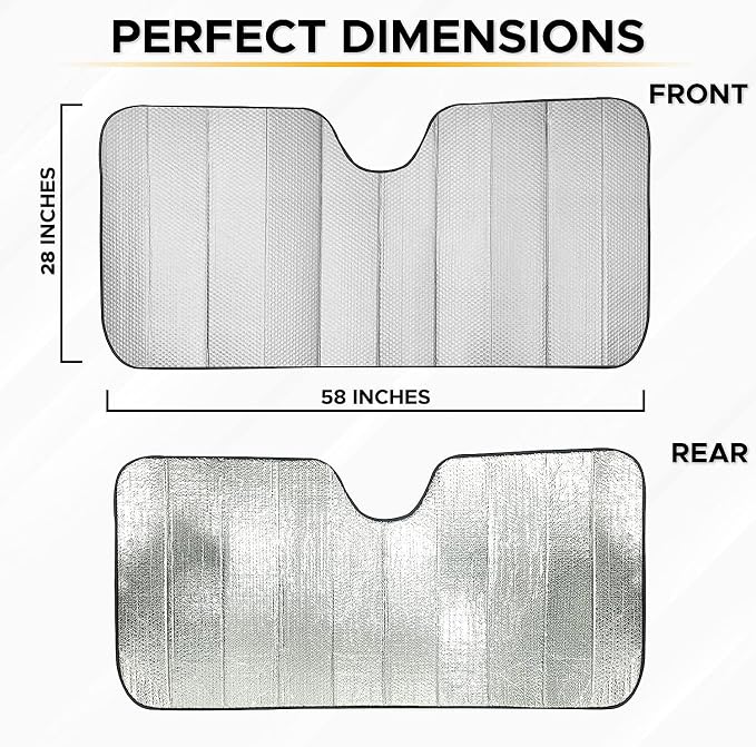 EcoNour Accordion Car Windshield Sun Shade | Foldable Car Window Shades - Image 3