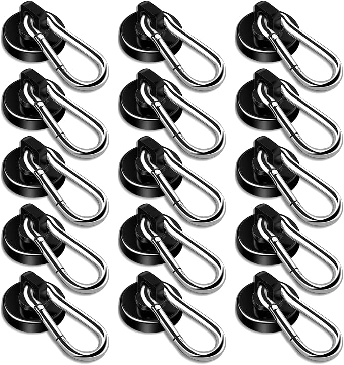 DIYMAG Black Magnetic Hooks, 70LBS Strong Heavy Duty Neodymium Magnet Magnetics by DIYMAG