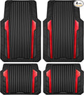 CAR PASS Heavy Duty Rubber Car Mats Metallic, Aluminum Film All Weather Floor by CARPASS
