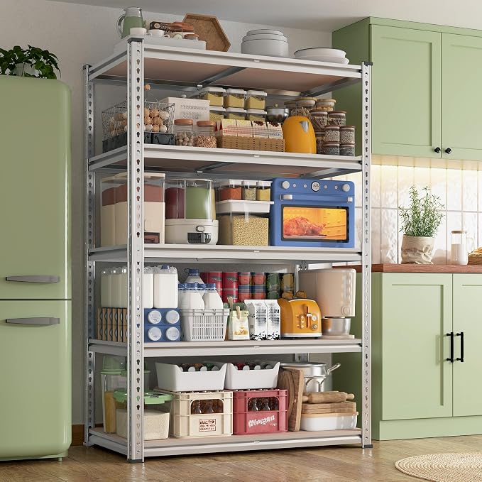 REIBII 2020LBS Garage Shelving Heavy Duty Metal Shelving 5 Tier Storage Shelves - Image 9
