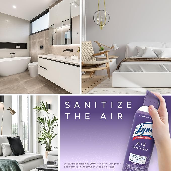 Lysol Air Sanitizer Spray with Odor Eliminator - Image 5