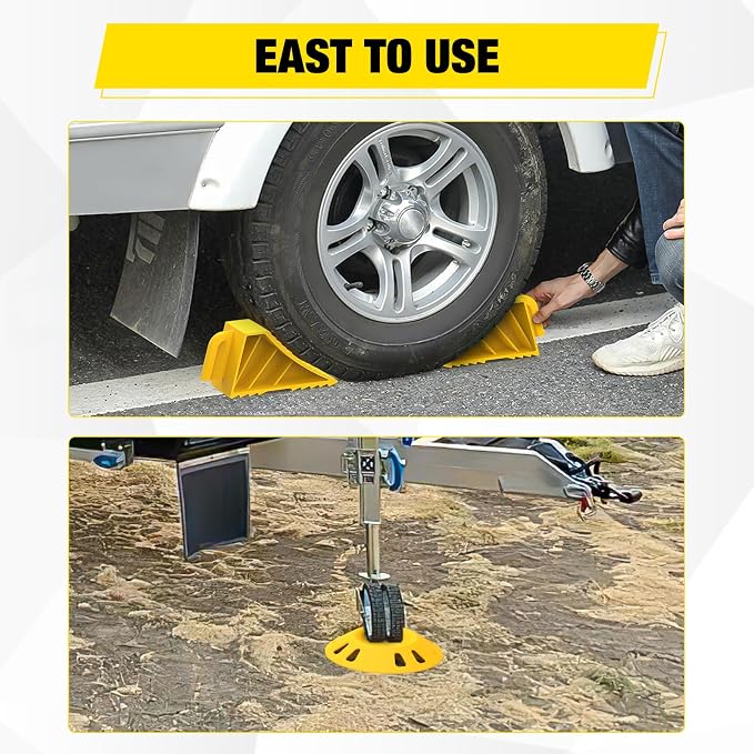 Nilight Trailer Wheel Chocks and Wheel Dock Kit - Image 4