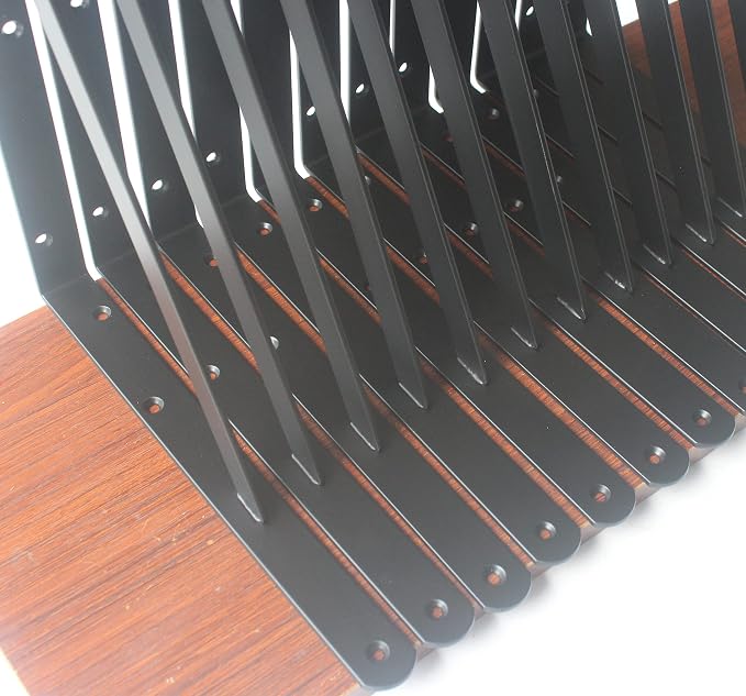 32 Pack L14 x H 10" Black Heavy Duty Shelf Brackets - Image 6