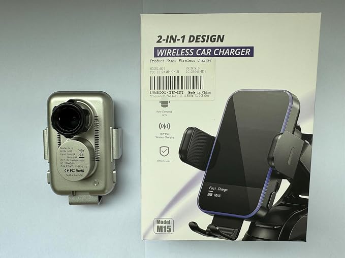 Wireless Car Charger, 【7 Colored RGB Backlit】 15W Auto Clamping Car Charger - Image 8