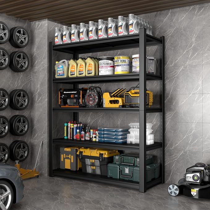 Heavy Duty Shelving, 5-Tier Metal Storage Shelves, Metal Shelves - Image 5