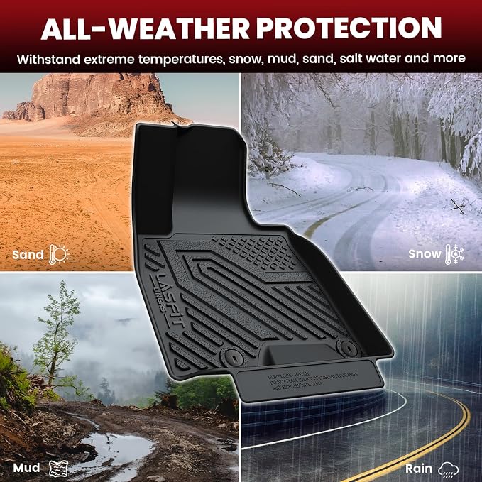 LASFIT Floor Mats & Cargo Mat for Genesis GV80 2021-2024, TPE All Weather - Image 7