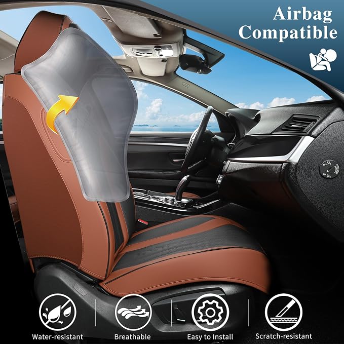 Car Seat Covers Full Set, Leather Seat Covers - Image 4