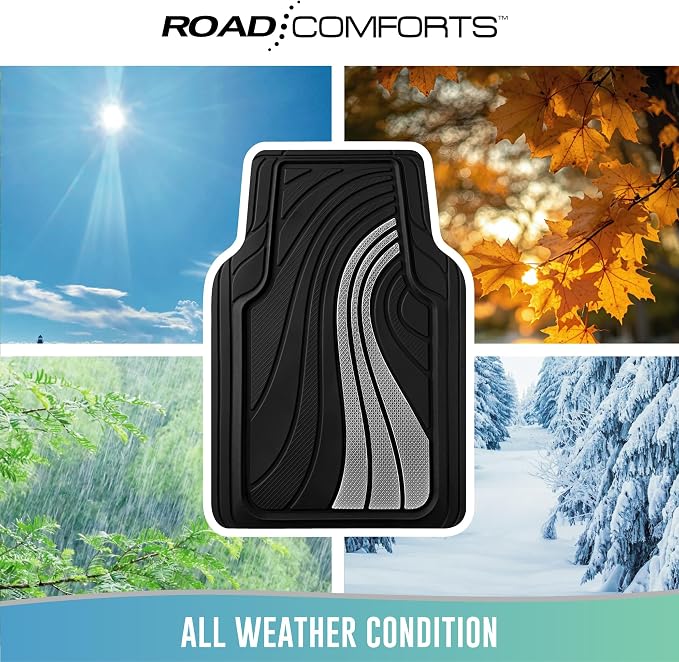 Road Comforts Car Floor Mats Full Set – Front & Rear Car Floor Mats - Image 4