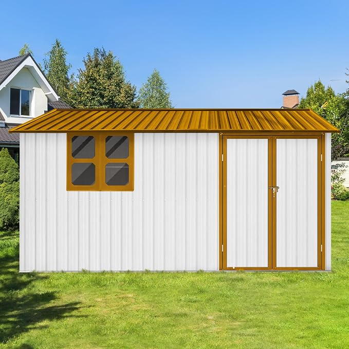 Outdoor Storage Shed, 12X10 FT Metal Garden Shed - Image 7