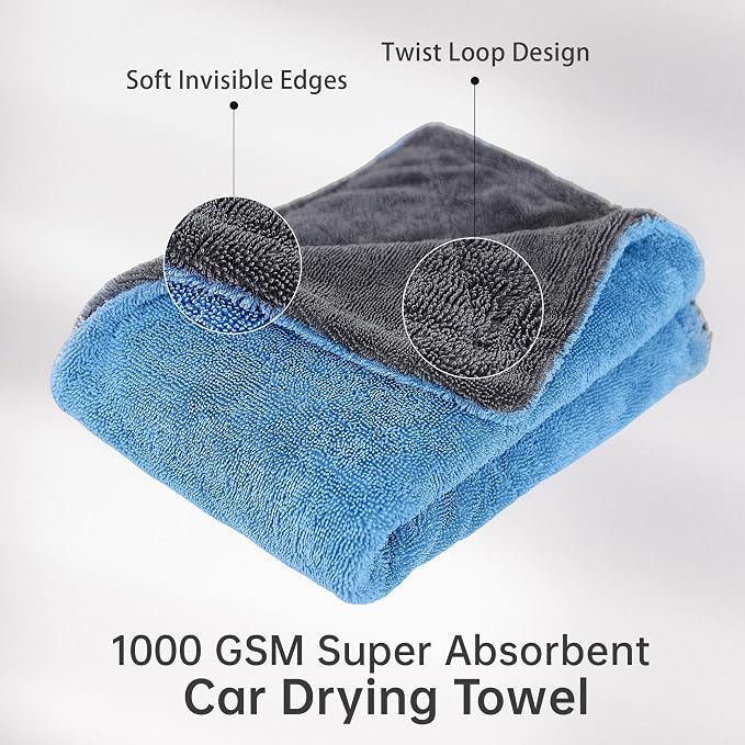LIVOS Extra Large Car Drying Towel, Twisted Terry Microfiber Towels - Image 3