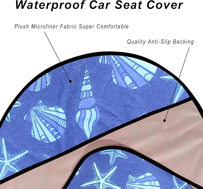 Car Seat Cover Protector Front Seats, - Image 5