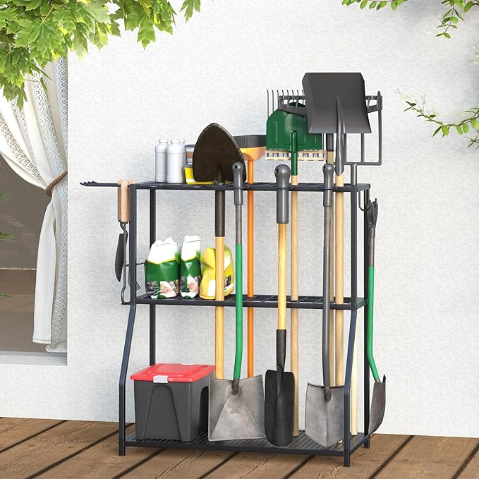 Organizer Yard Tool Storage Rack, Garden Organizer, Steel Yard Tool Racks To - Image 2