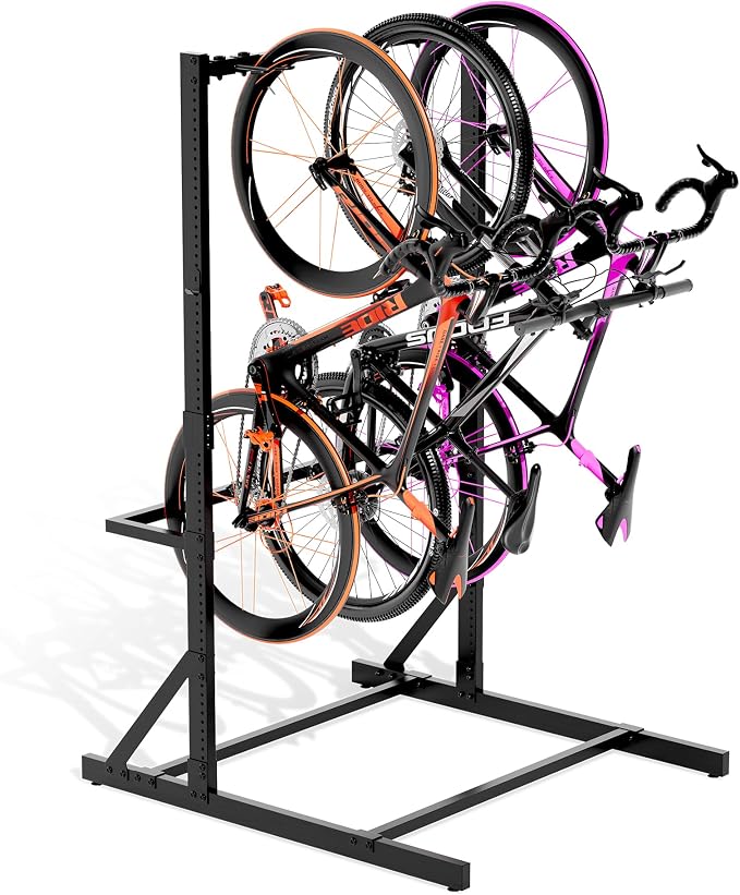 Freestanding Bike Rack for Garage Stroage, 300 Lbs 5 Bikes Storage Rack Steel by HIMcup