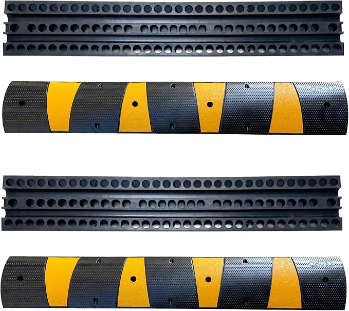 Rubber Speed Bump 6 Feet Rubber Driveway Modular Heavy Duty Speed 72.4 x 12 x - Image 5