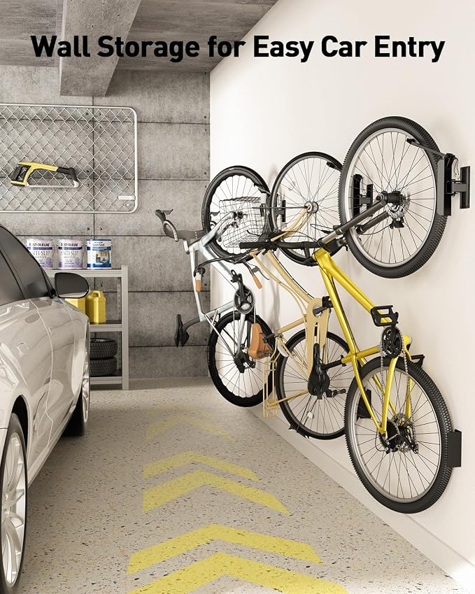 AM alphamount Swivel Bike Wall Mount, Metal Wall Bike Rack - Image 7