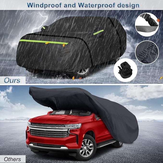 Car Cover Waterproof for 2007-2025 Chevy Suburban/GMC Yukon XL/Cadillac - Image 2
