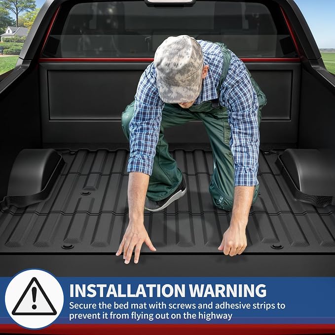 OEDRO Truck Bed Mat Fit for 2024 2025 Toyota Tacoma 5FT, TPE All Weather 2024 - Image 6