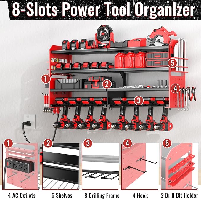 Large Power Tool Organizer Wall Mount - Image 6