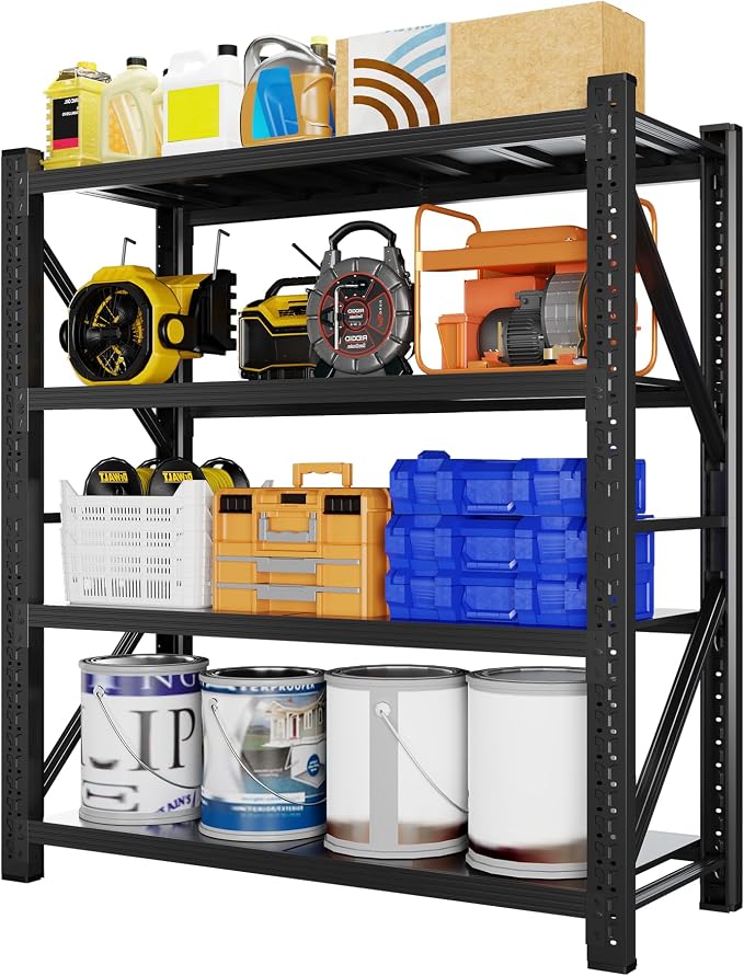 5000LBS Garage Shelving 59" W Garage Shelving Heavy Duty 4-Tier Metal Storage by Unknown