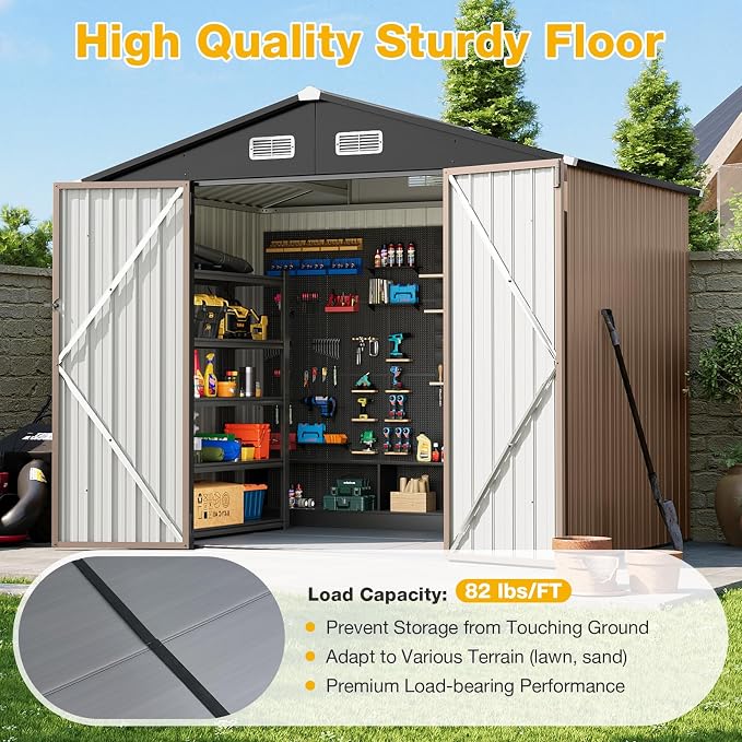 8x6 FT Outdoor Storage Shed - Image 2